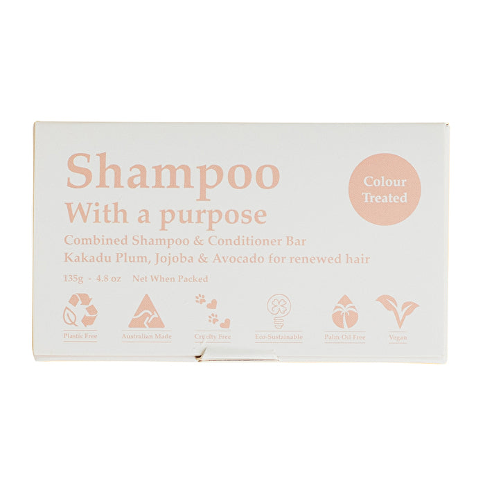 Clover Fields Shampoo with a Purpose Bar (shampoo & conditioner) Colour Treated 135g