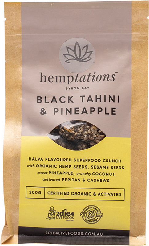 2DIE4 LIVE FOODS Hemptations Black Tahini & Pineapple