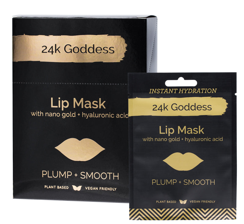24K GODDESS Active Gold Lip Mask 10 Packs - Single Use