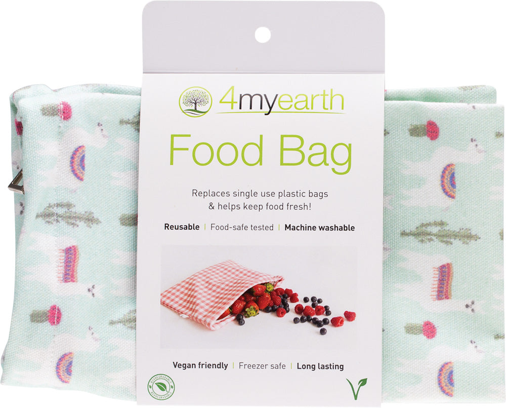 4MYEARTH Food Bag Llamas - 25x20cm
