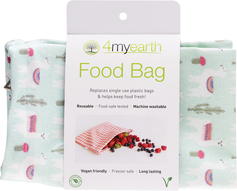 4MYEARTH Food Bag Llamas - 25x20cm