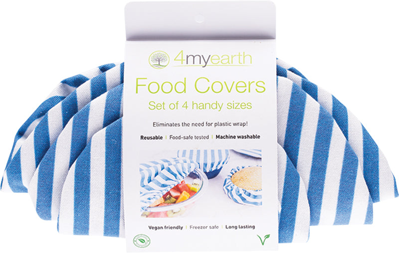 4MYEARTH Food Cover Set Denim Stripe - XS,S,M & L