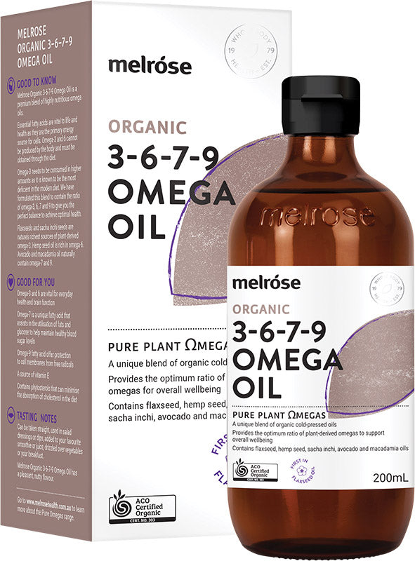 MELROSE 3-6-7-9 Omega Oil Certified Organic