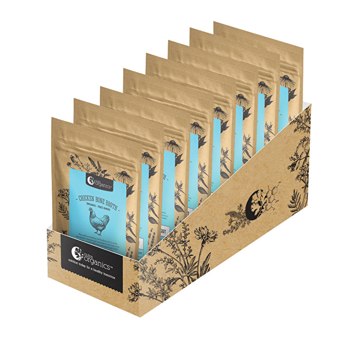 Nutra Organics Bone Broth Chicken Organic Homestyle Original 100g x 8 Display