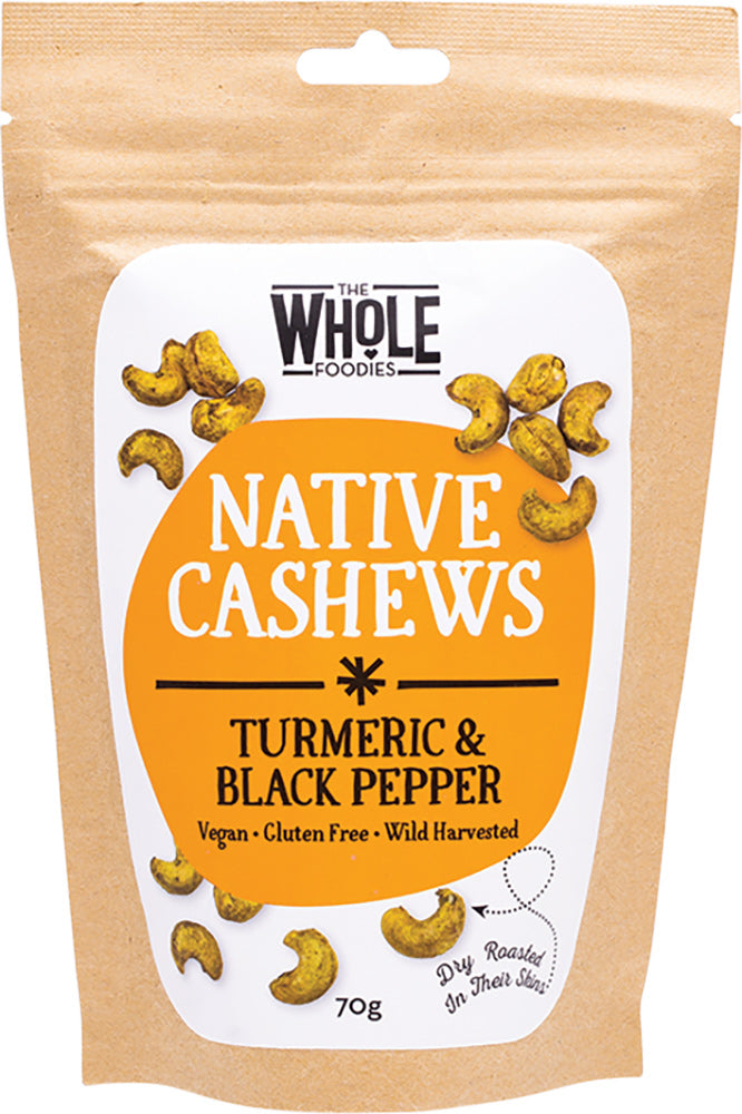 THE WHOLE FOODIES Native Cashews Turmeric & Black Pepper