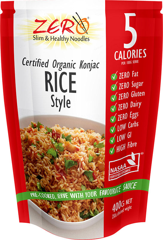 ZERO SLIM & HEALTHY Certified Organic Konjac Rice Style