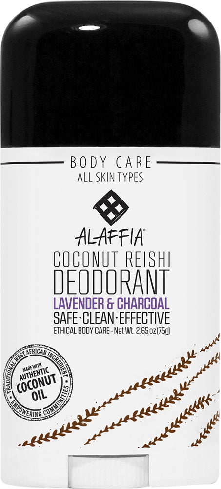 ALAFFIA Deodorant - Coconut Reishi Lavender & Charcoal
