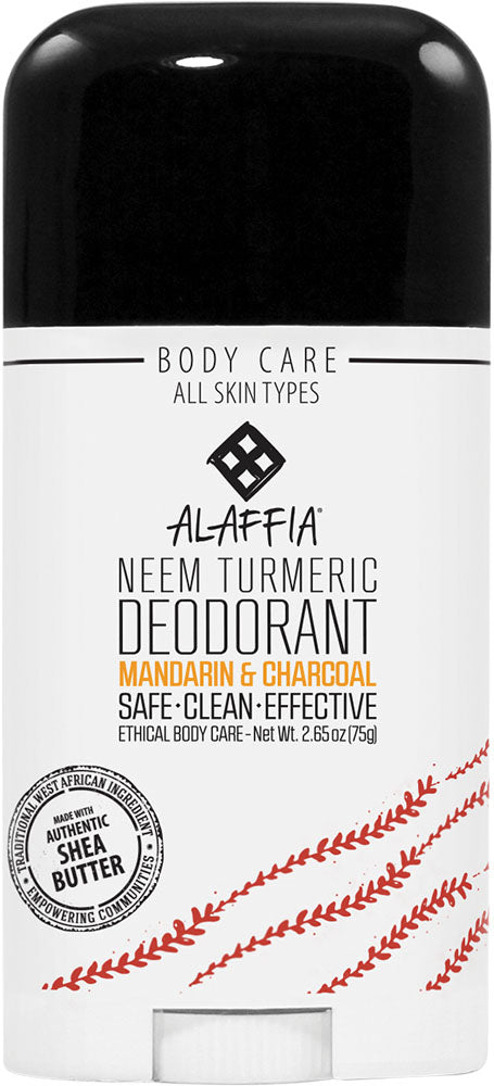 ALAFFIA Deodorant - Neem Turmeric Mandarin & Charcoal