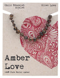 AMBER LOVE Children's Bracelet/Anklet 100% Baltic Amber - Olive Love