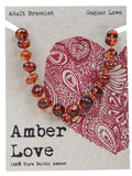 AMBER LOVE Adult's Bracelet 100% Baltic Amber - Cognac Love