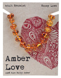 AMBER LOVE Adult's Bracelet 100% Baltic Amber - Honey Love