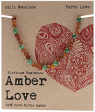 AMBER LOVE Children's Necklace 100% Baltic Amber - Earth Love