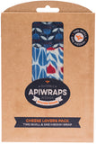 APIWRAPS Reusable Beeswax Wraps - Cheese 2 x Small & 1 x Medium