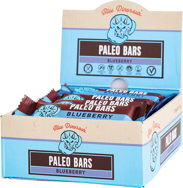 BLUE DINOSAUR Paleo Bars Blueberry - Box of 12