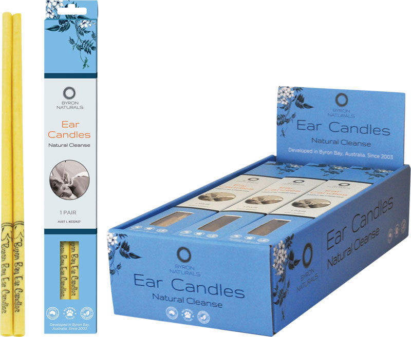 BYRON NATURALS Ear Candles Organic Beeswax & Muslin Cotton
