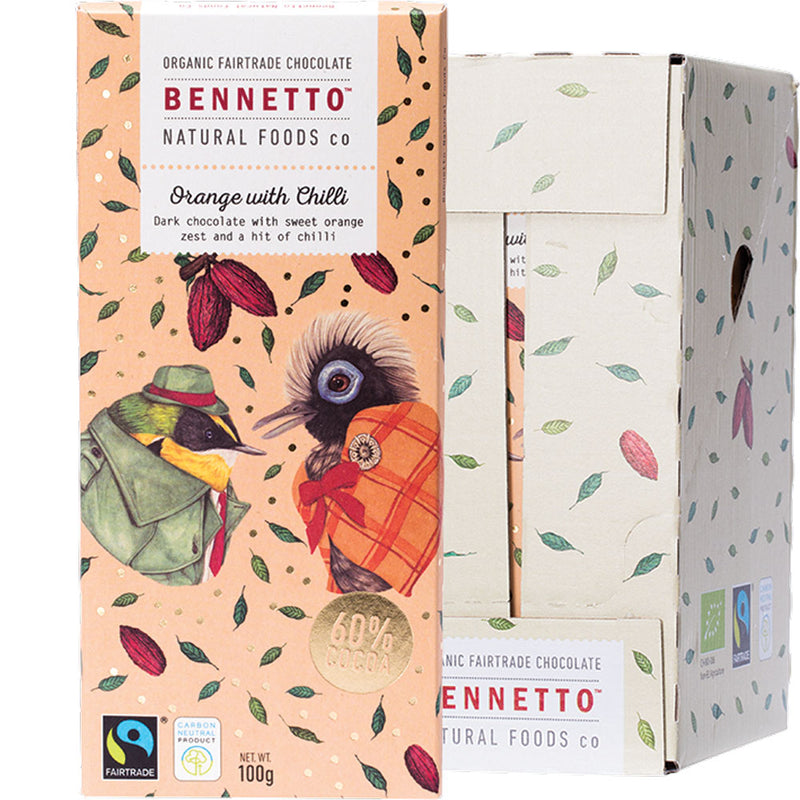 BENNETTO Organic Dark Chocolate Orange with Chilli