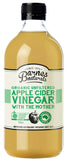 BARNES NATURALS Apple Cider Vinegar Unfiltered & Contains The Mother