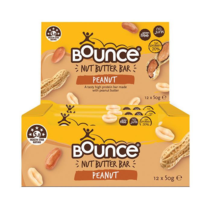 Bounce Nut Butter Bar Peanut 50g x 12 Display