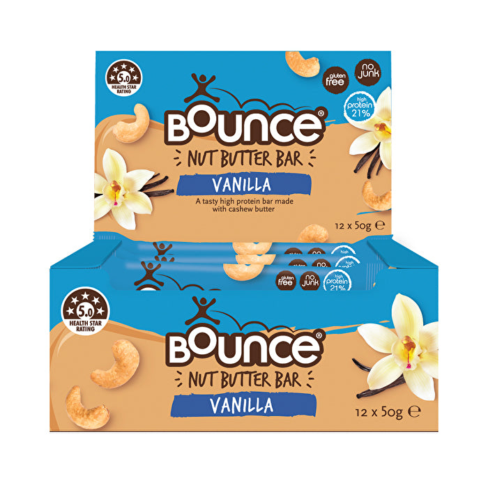Bounce Nut Butter Bar Vanilla 50g x 12 Display