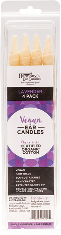 HARMONY'S EAR CANDLES Vegan Ear Candles Lavender Scented