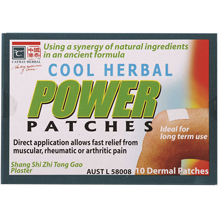 Cathay Herbal Cool Herbal Power Patches x 10 Dermal Patches