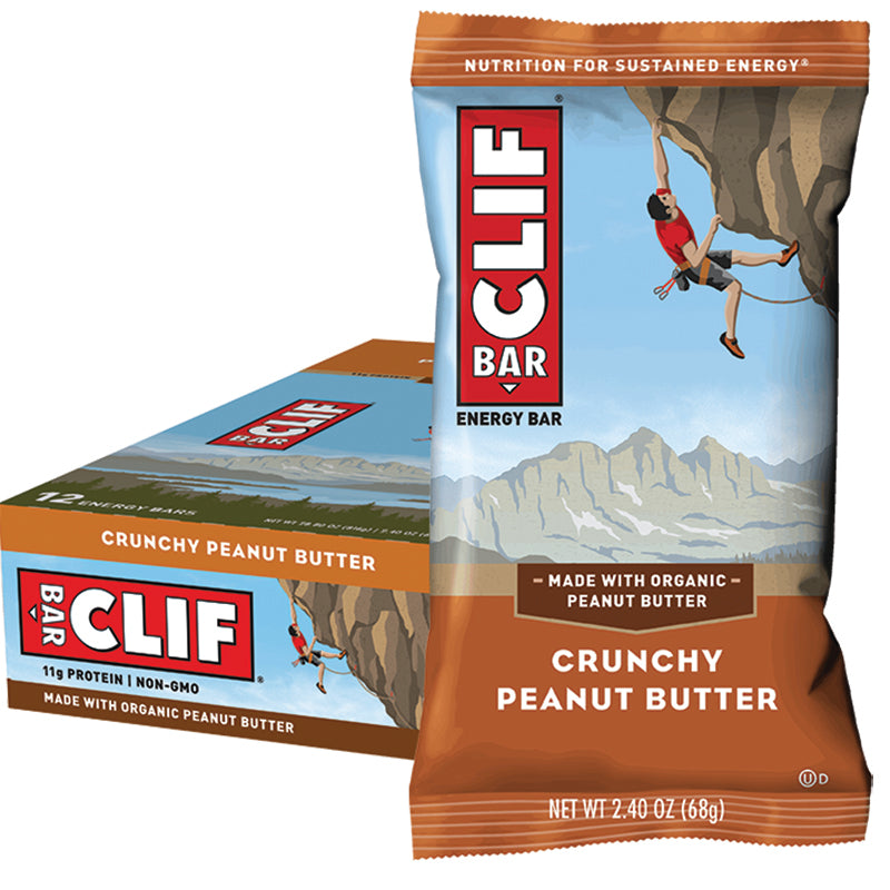 CLIF BAR Crunchy Peanut Butter Display Box of 12