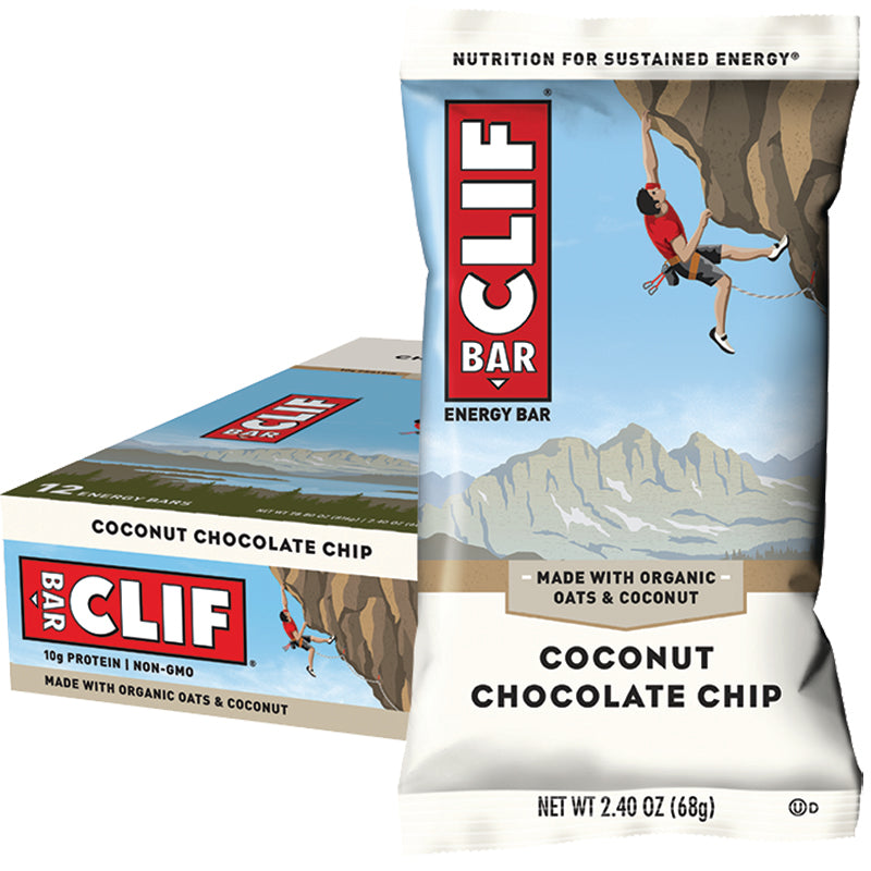 CLIF BAR Coconut Chocolate Chip Display Box of 12