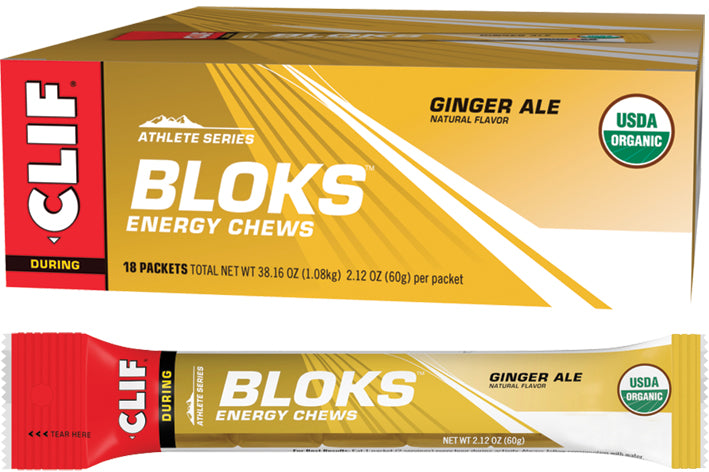CLIF BLOKS ENERGY CHEWS Ginger Ale Display Box of 18