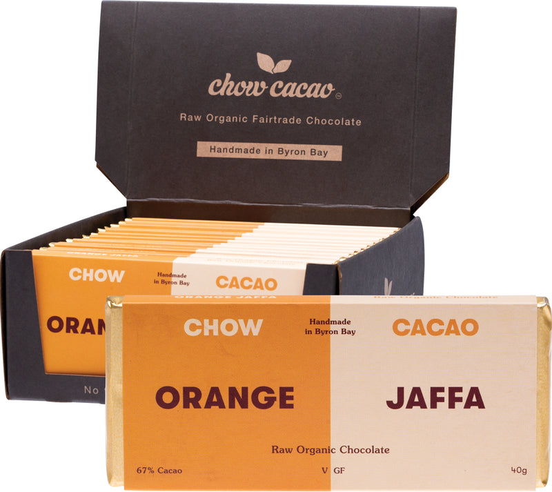 CHOW CACAO Raw Organic Chocolate Orange Jaffa