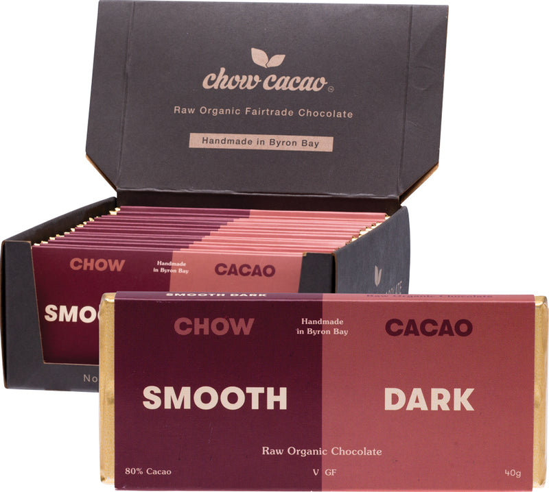 CHOW CACAO Raw Organic Chocolate Smooth Dark