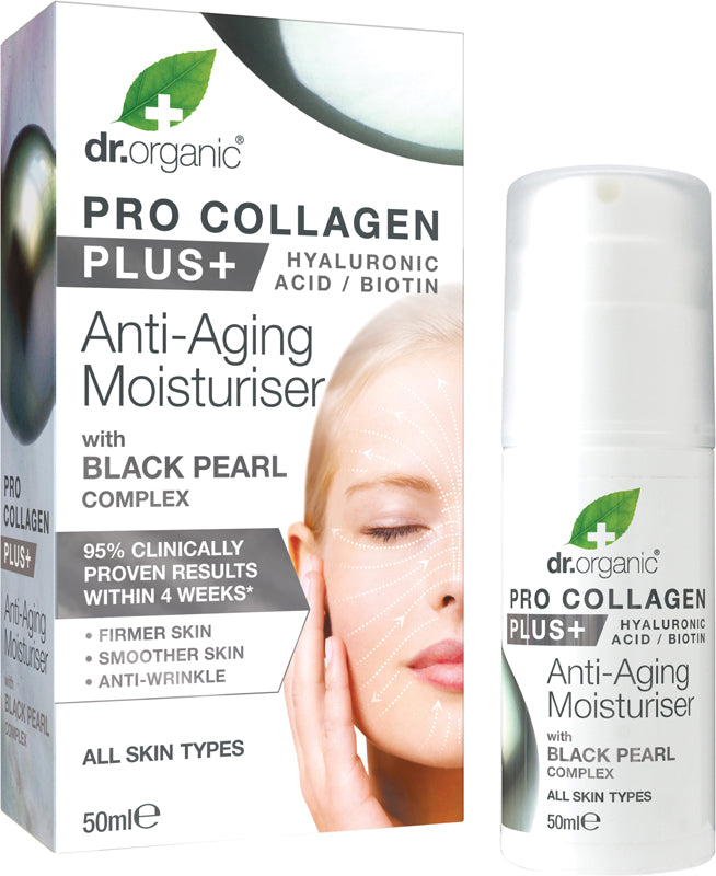 DR ORGANIC Pro Collagen Plus+ - Anti Aging Moisturiser With Black Pearl