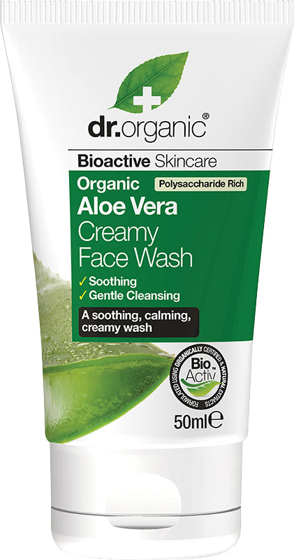 DR ORGANIC Travel Size - Creamy Face Wash Organic Aloe Vera