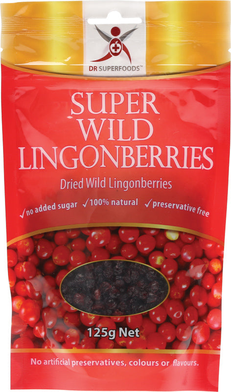 DR SUPERFOODS Dried Super Wild Lingonberries