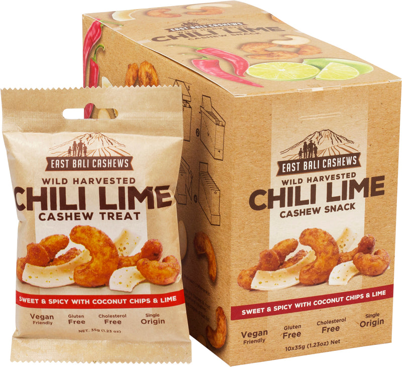 EAST BALI CASHEWS Chili Lime Cashew Treat Wild Harvested