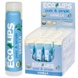 ECO LIPS Lip Balm (Display of 24) Pure & Simple - Vanilla