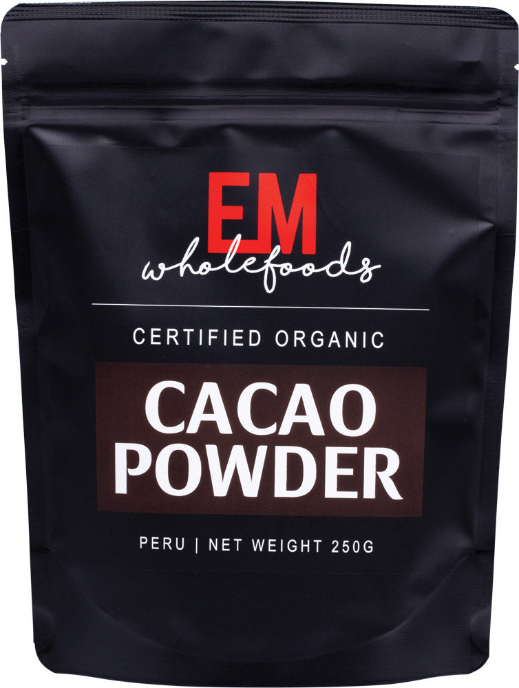 EM WHOLEFOODS Cacao Powder Unroasted + Cold Pressed