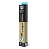 Essenzza Fuss Free Naturals Toothbrush Bamboo Activated Charcoal Medium 1 Pack