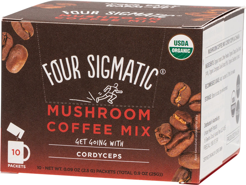 FOUR SIGMATIC Mushroom Coffee Mix Packets With Cordyceps