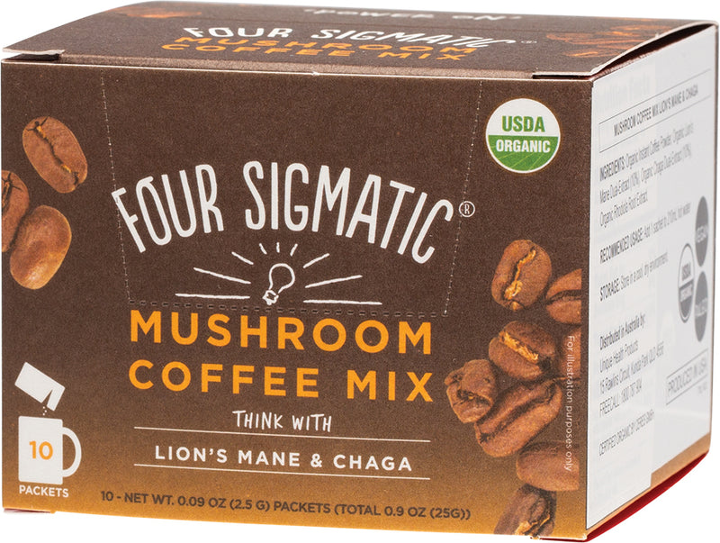 FOUR SIGMATIC Mushroom Coffee Mix Packets With Lion's Mane & Chaga