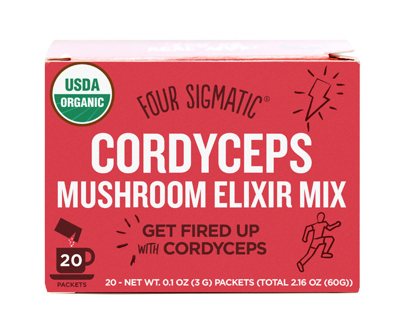 FOUR SIGMATIC Mushroom Elixir Mix Packets With Cordyceps