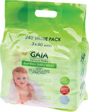 GAIA NATURAL BABY Baby Bamboo Wipes Value Pack 240