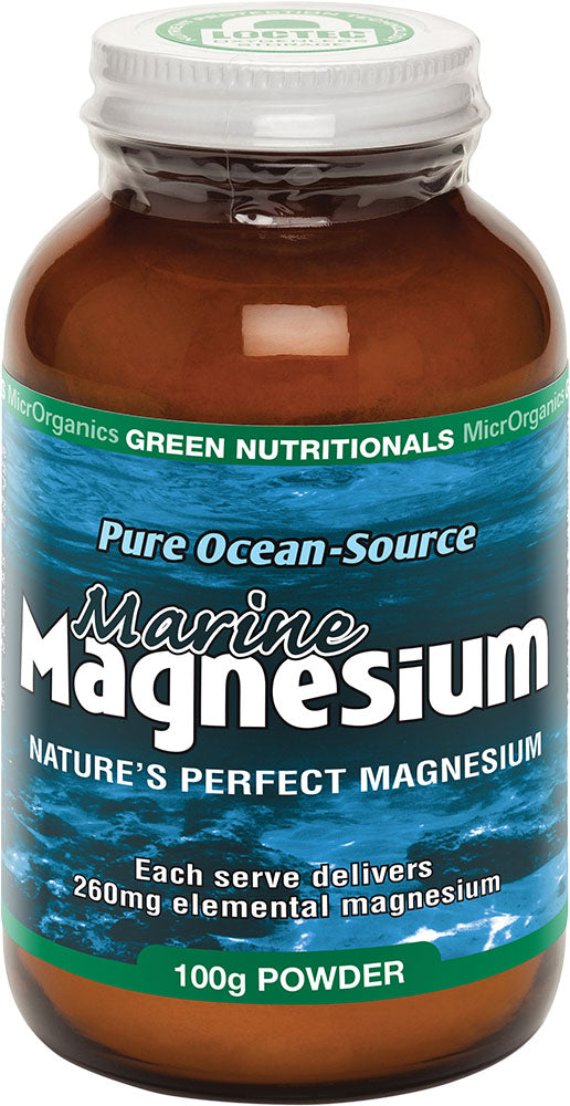 GREEN NUTRITIONALS Marine Magnesium Powder - Amber Glass