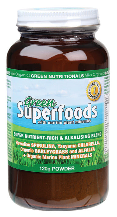 GREEN NUTRITIONALS Green Superfoods Powder - Amber Glass