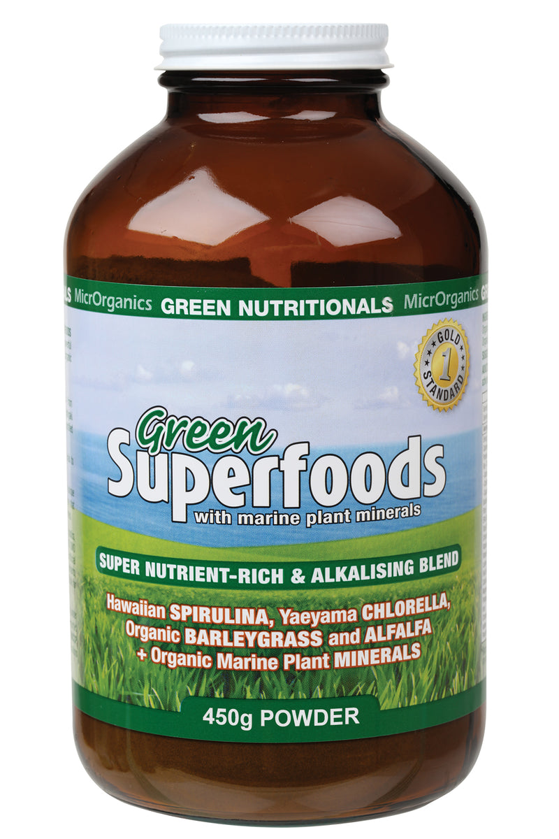 GREEN NUTRITIONALS Green Superfoods Powder - Amber Glass
