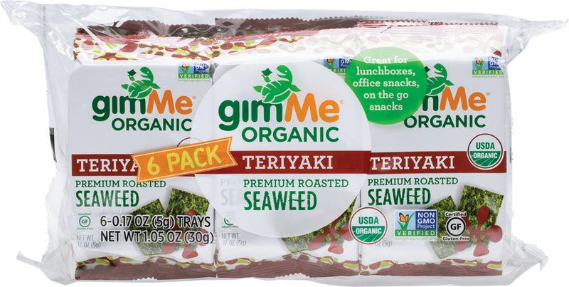 GIMME Roasted Seaweed Snacks Teriyaki - 6 Pack