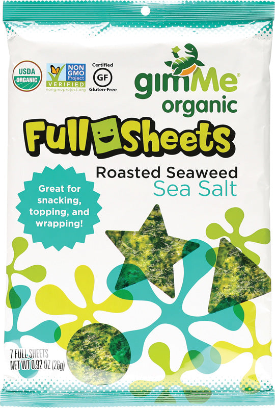 GIMME Roasted Seaweed Full Sheets Sea Salt (7 Sheets)