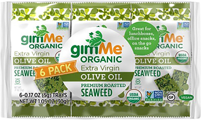 GIMME Roasted Seaweed Snacks Olive Oil - 6 Pack