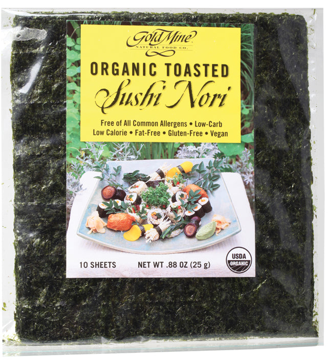 GOLD MINE Sushi Nori Organic Toasted (10 Sheets)