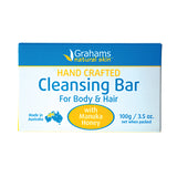 Grahams Natural Cleansing Bar For Body & Hair with Manuka Honey 100g