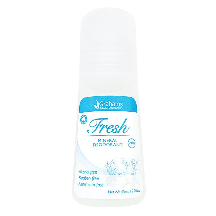 Grahams Natural Mineral Deodorant Roll-On Fresh 65ml